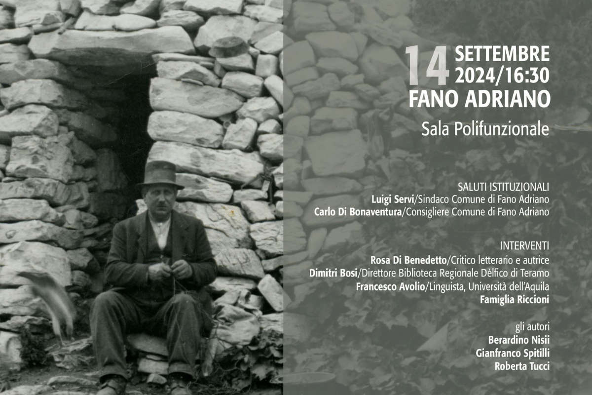 Book launch of lettere dalla pastorizia. scritture di pastori transumanti di fano adriano