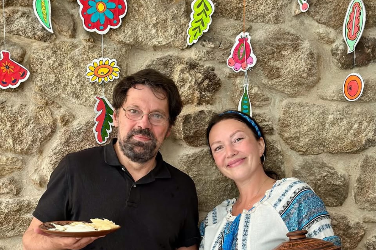 A varenyky cooking demonstration with the Ukrainian community in Viseu